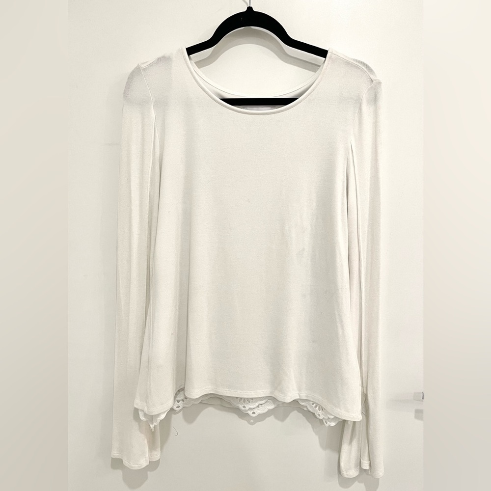 Joseph Ribkoff Silky lined sweater with lace trim